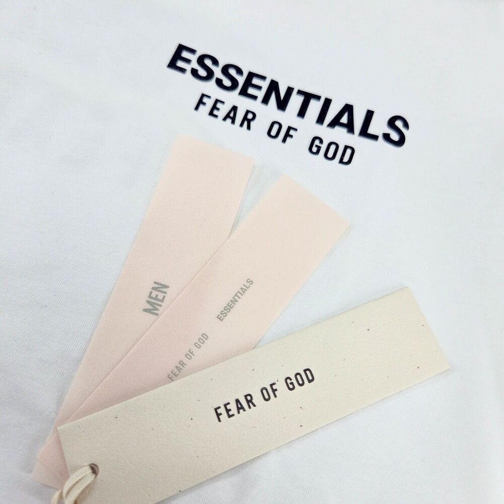 Fear of God Essentials Front Back Print Logo Boxy Oversized Tee Sz XL